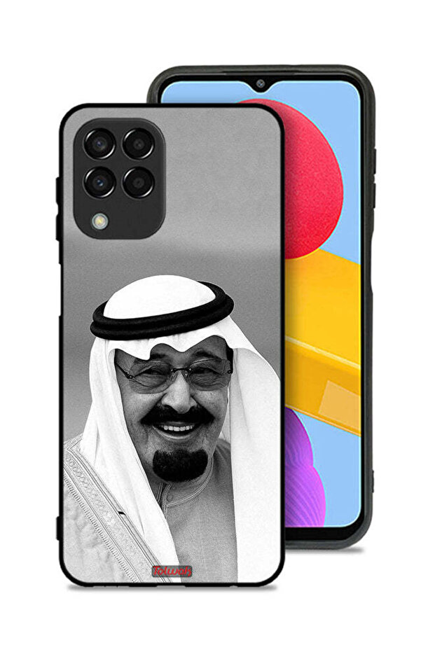 غطاء حماية لهاتف سامسونج جالكسي M33 صورة الملك عبد الله مبتسمًا