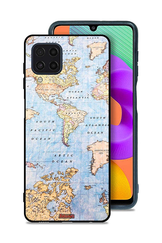 Samsung Galaxy M22 Protective Case Cover World Map