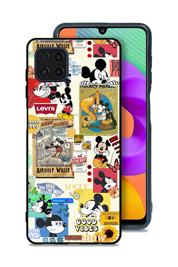 Samsung Galaxy M22 Protective Case Cover Chose Happy And Stickers
