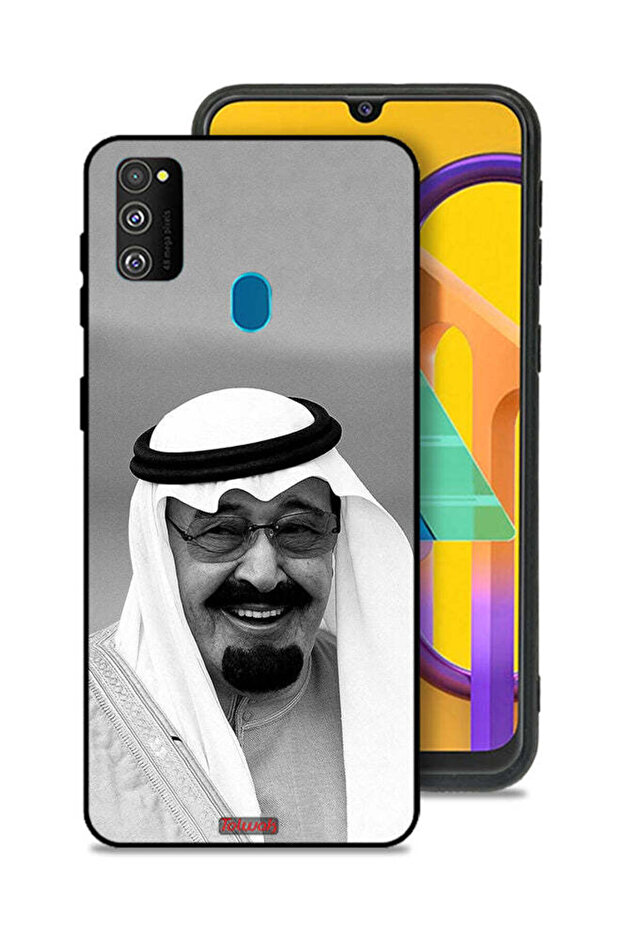 غطاء حماية لهاتف سامسونج جالكسي M30s صورة الملك عبدالله مبتسماً