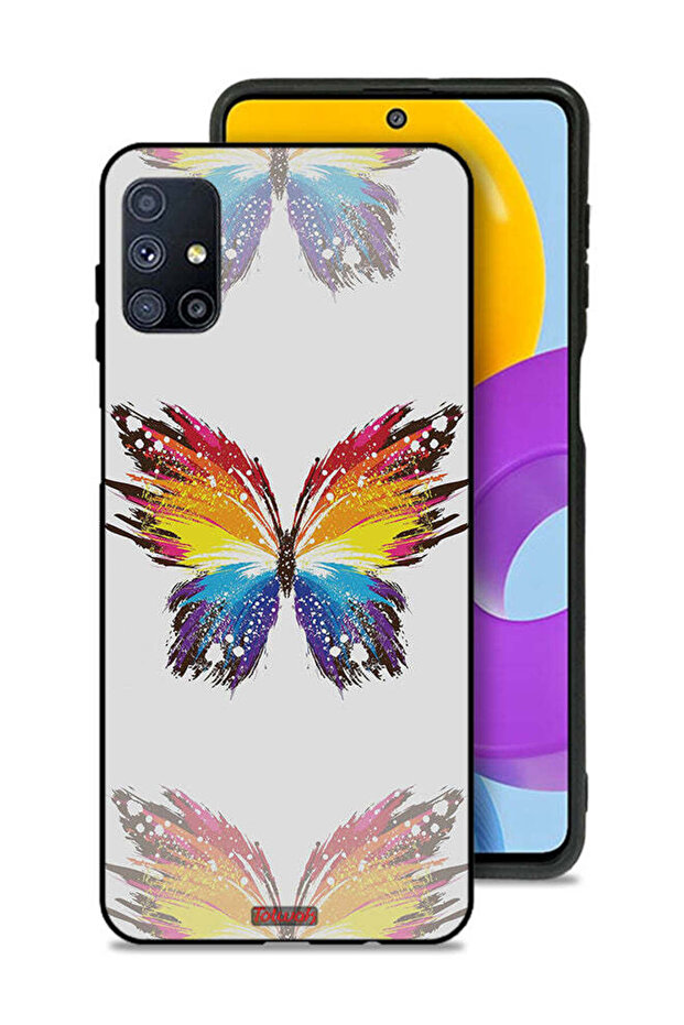 Samsung Galaxy M51 Protective Case Cover Digital Art Simple Background Minimalism Butterfly