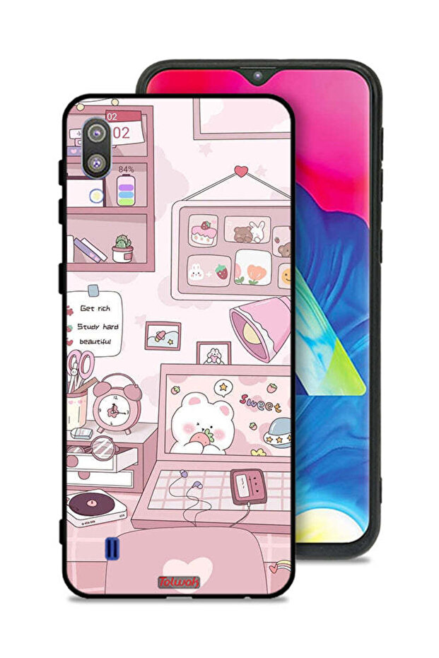 Samsung Galaxy M10 Protective Case Cover Get Rich Study Hard