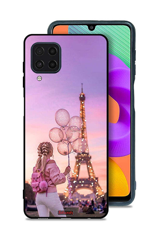 Samsung Galaxy M32 4G Protective Case Cover Girl Holding Balloons