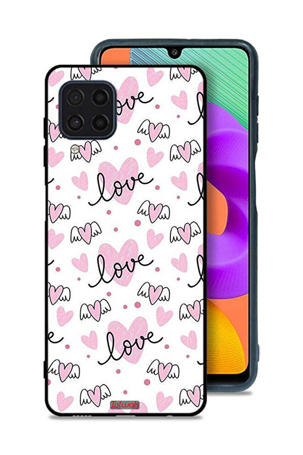 Samsung Galaxy M32 4G Protective Case Cover Love And Heart Art Pattern