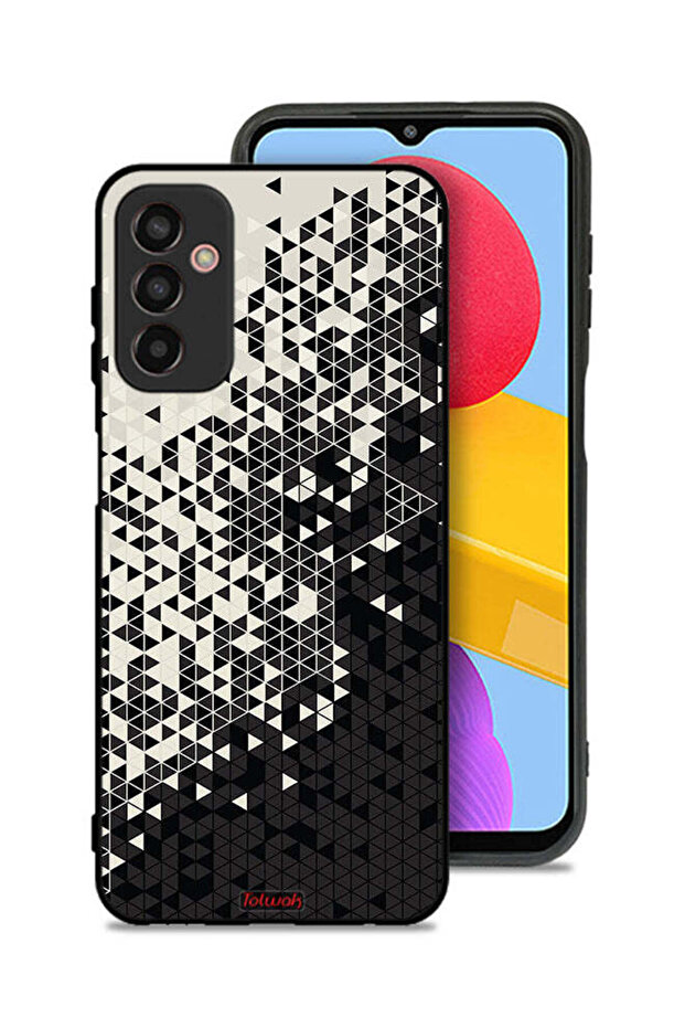 Samsung Galaxy M13 Protective Case Cover Pattern Digital Art Triangle