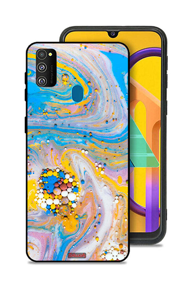 Samsung Galaxy M30s Protective Case Cover Gems Colorful Abstraction