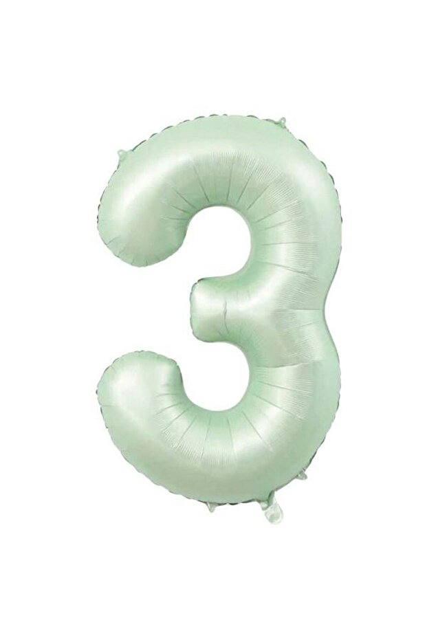 Mini Party Store Foil Number Retro Green Color Balloon 40 cm
