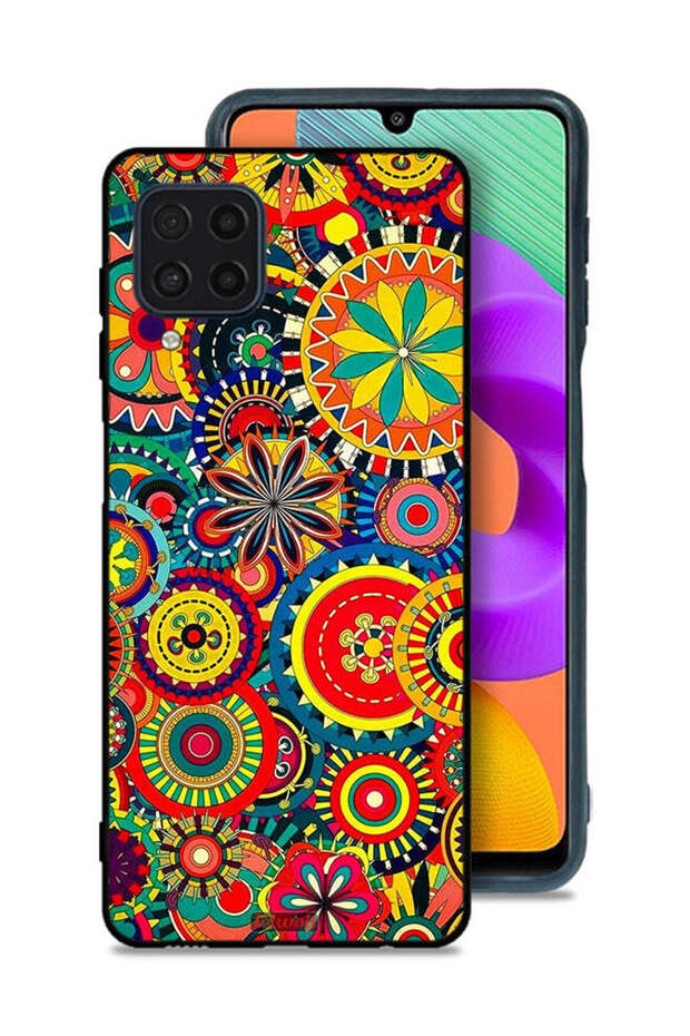 Samsung Galaxy M22 Protective Case Cover Colorful Mandala Pattern