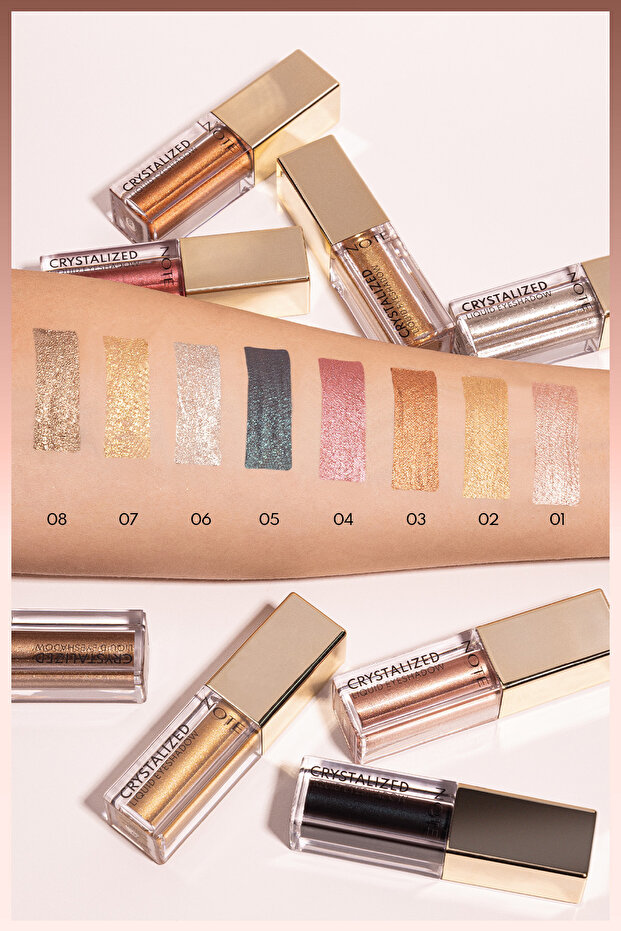Crystalized Liquid Eyeshadow Liquid Metallic Eyeshadow - 01 Soft Elegance - 3
