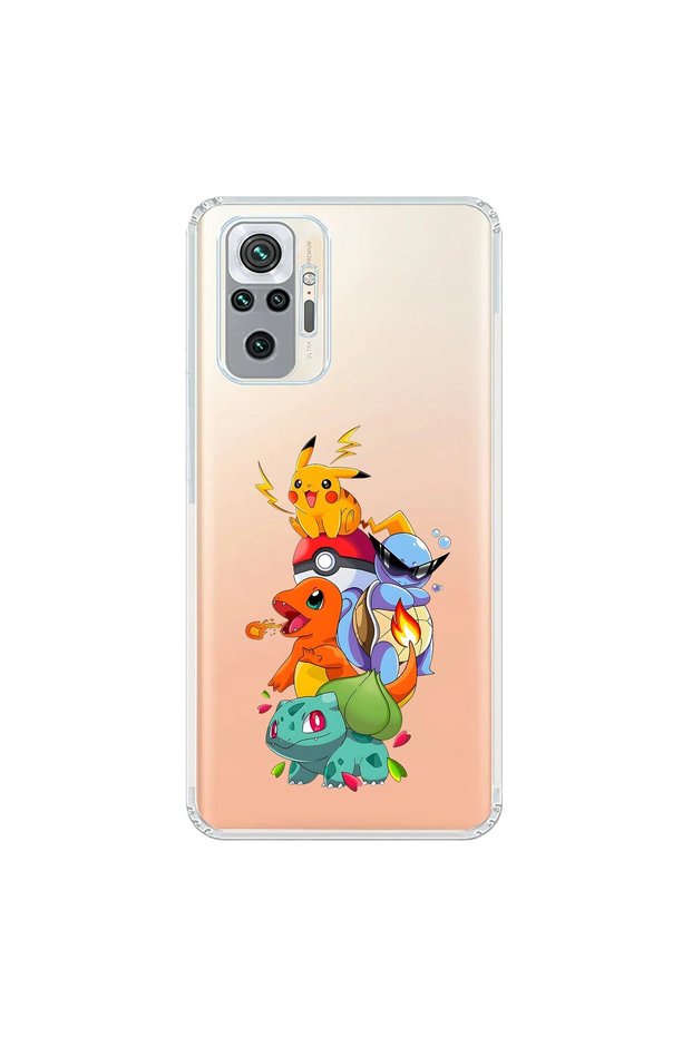حافظة شفافة متوافقة مع هاتف Xiaomi Redmi Note 10 Pro بتصميم بوكيمون 1