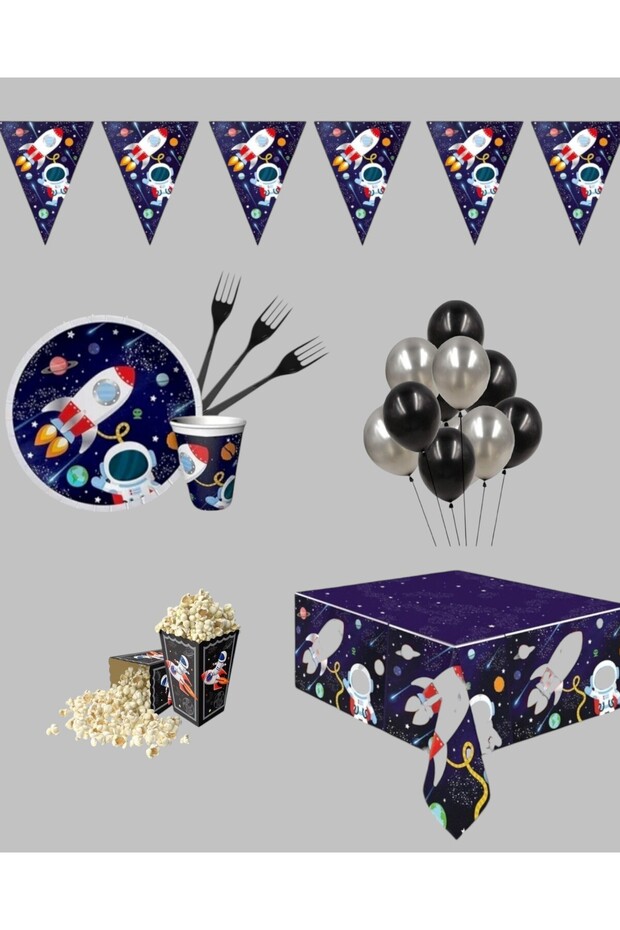 Space 32 Person Birthday Party Set - Cosmic Space Astronaut Concept