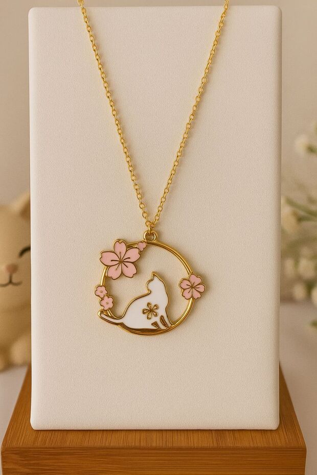 Sakura Kedisi Kolye - 1