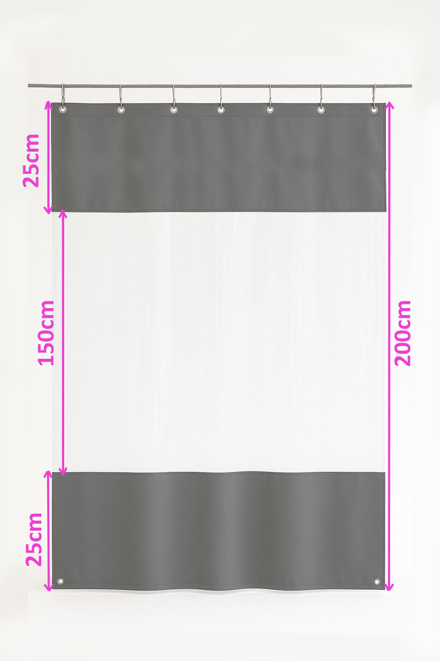0.80mm Transparent Auto Service and Wash Partition Curtain 12 Colors Height 200cm X Width 200cm - 3