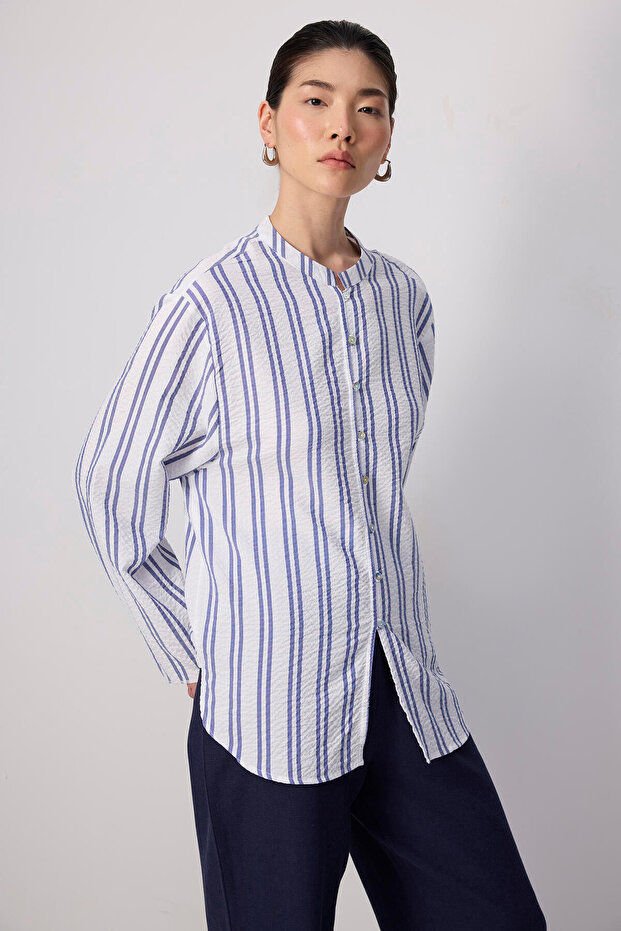 DOMINANT COLLAR STRIPED SHIRT
