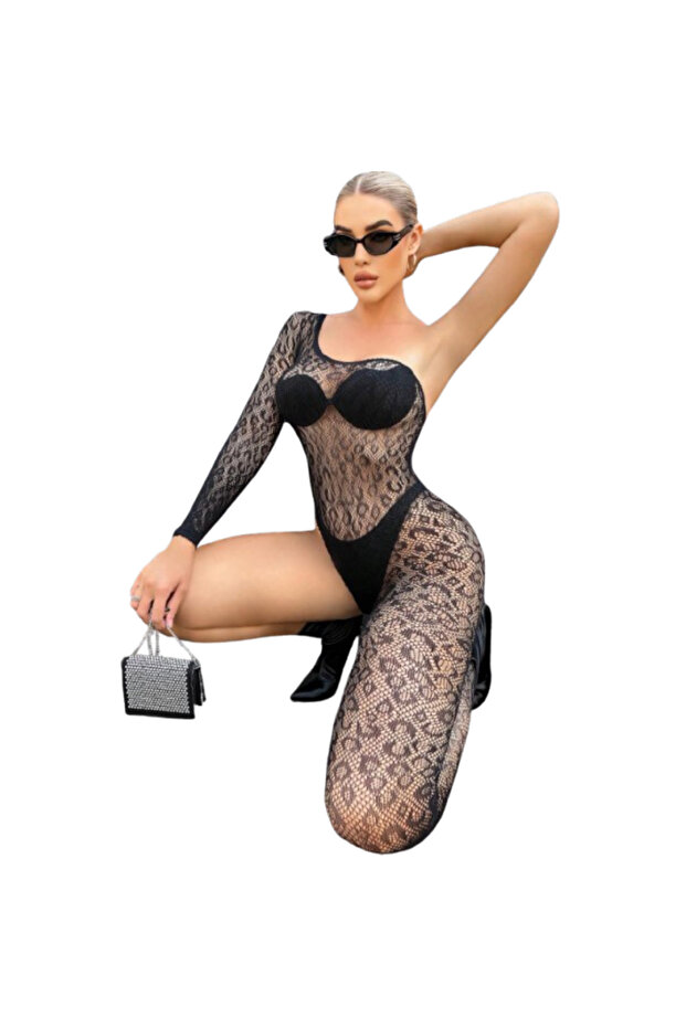 Ciorapi de corp VICTINY® - Imprimeu leopard - 4