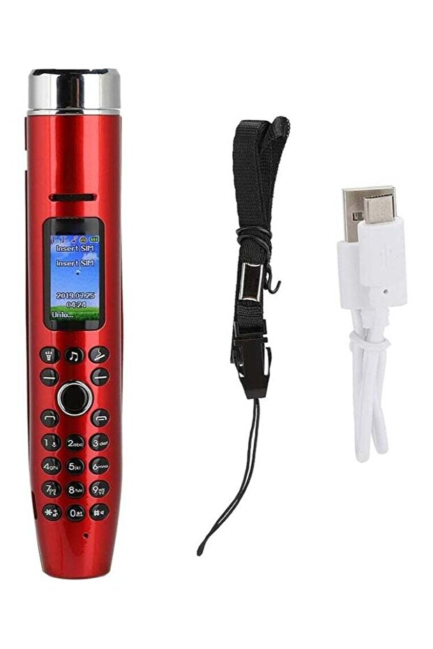 Multifunctional 0.96 Inch Dual SIM Mobile Phone with Built-in Lighter & Torch | Stylish Pen Sha