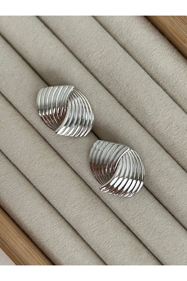 Silver Colored Shell Earrings - 1