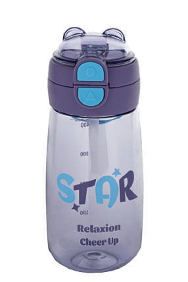 Relaxion Food Contact Suitable Bpa Free 580 ml Water Bottle with Straw and Lock System
