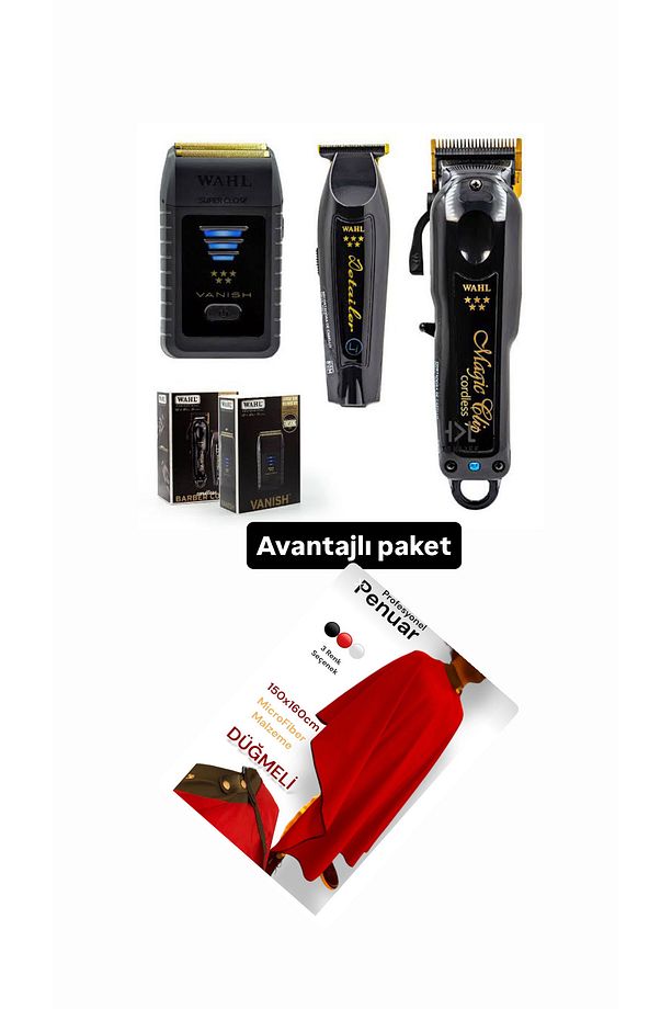 Magic Clip Cordless Black Combo Set Saç Sakal Traş Makinesi - 2