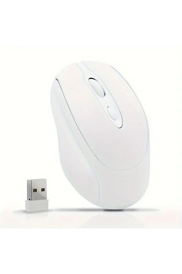 🖱️ 1200 DPI Şarjlı Bluetooth + 2.4GHz Kablosuz Mouse | Type-C Girişli, Sessiz, Beyaz Wireless - 5