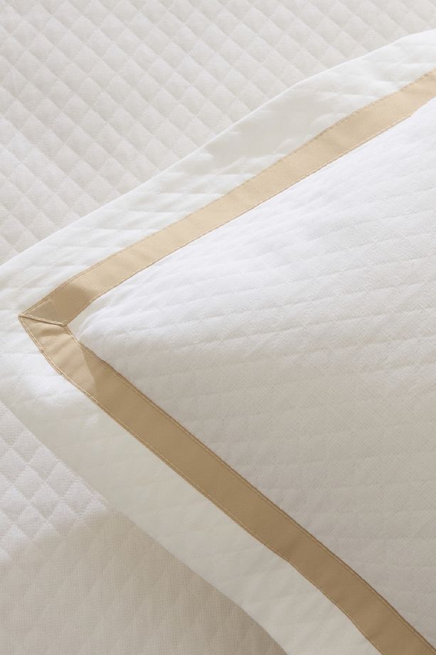 White Collection Doris %100 Pamuk Çift Kişilik Yatak Örtüsü Takımı Bej - 7