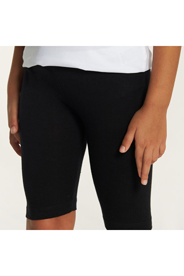 شورت سادة بحزام خصر مطاطي - 3