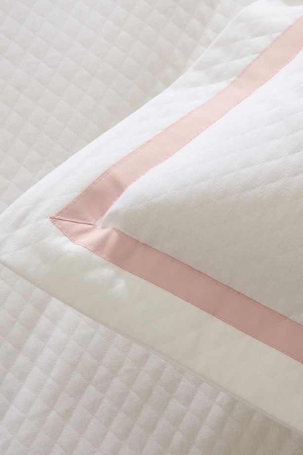 White Collection Doris %100 Pamuk Çift Kişilik Yatak Örtüsü Takımı Pudra - 4