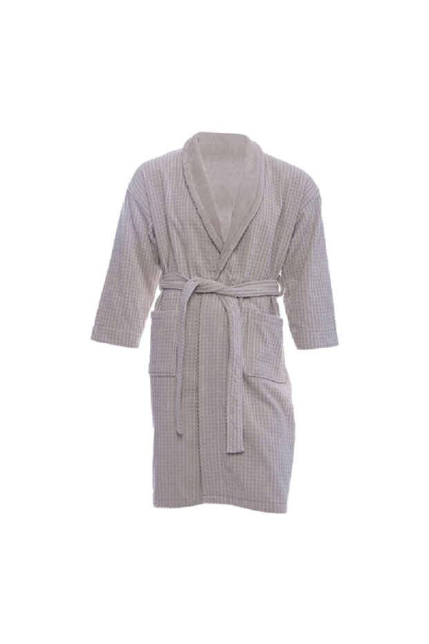 رداء حمام سهل الوصول إلى الضروريات مع جيبين جانبيين بألوان متنوعة - 1