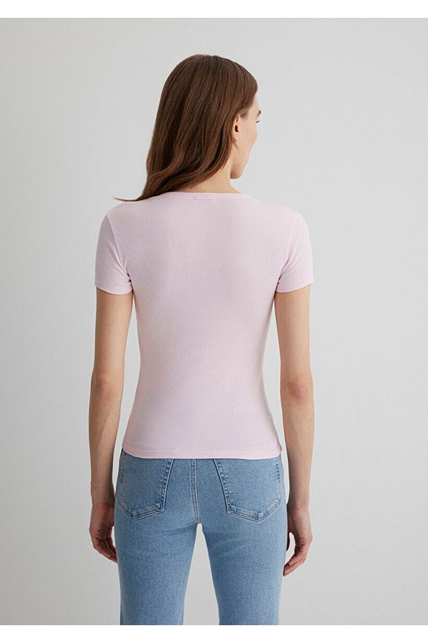 Pembe Basic Tişört - 5