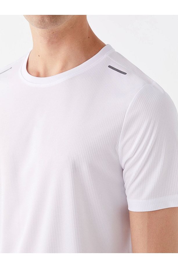 XSIDE ACTIVE Beyaz DRY-TECH Bisiklet Yaka Kısa Kollu Erkek Spor Tişört - 4