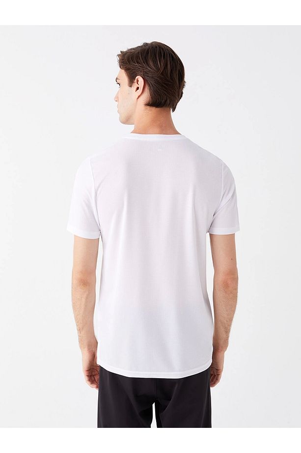 XSIDE ACTIVE Beyaz DRY-TECH Bisiklet Yaka Kısa Kollu Erkek Spor Tişört - 5