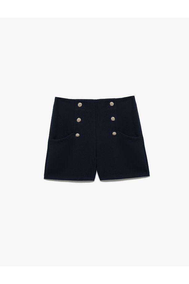 X Sima Tarkan - Regular Fit Düğme Detaylı Mini Şort - 3