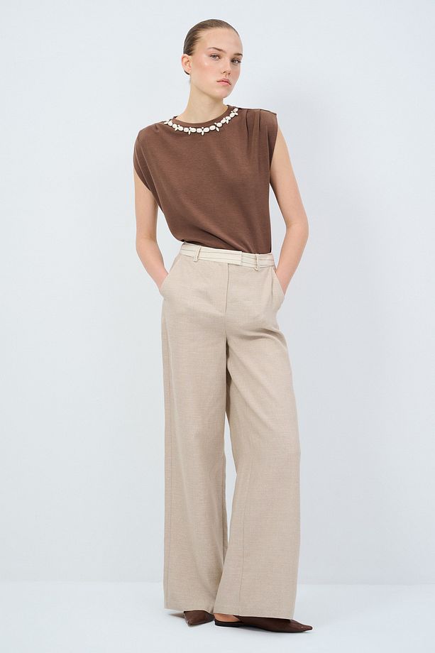 Keten Pantolon - 5