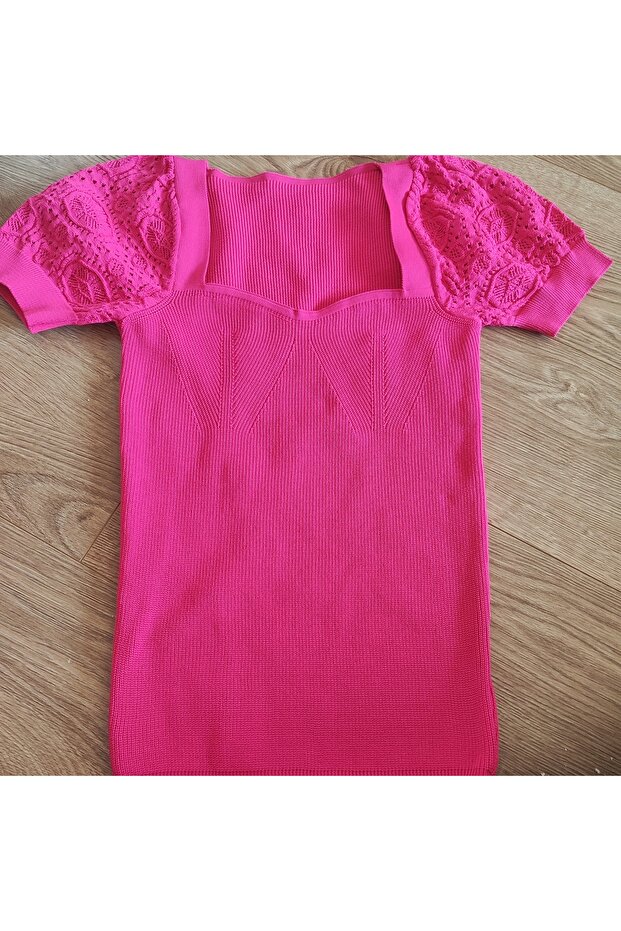 بلوزة مخرمة بمقبض مزدوج - 3