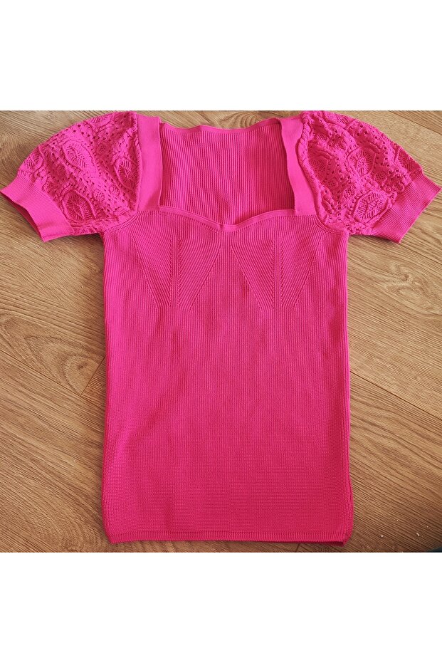 بلوزة مخرمة بمقبض مزدوج - 2