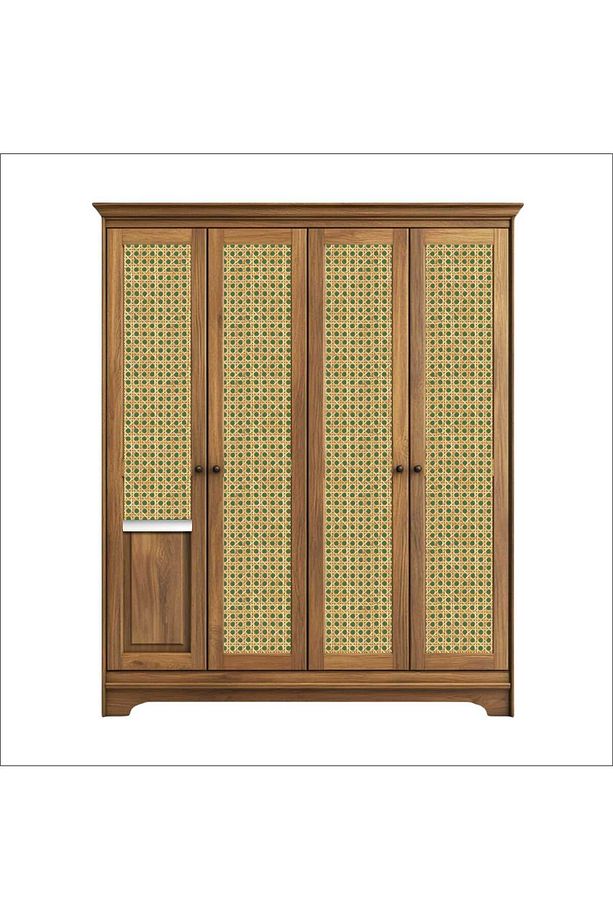 Hasır Rattan Desenli Kendinden Yapışkanlı Laminasyonlu Dolap, Şifonyer, Komodin Kaplama Folyosu - 6