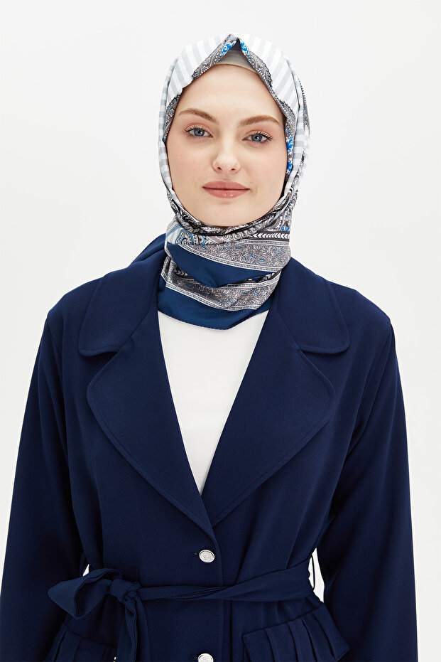 Şık Düğmeli Pardesü - 3