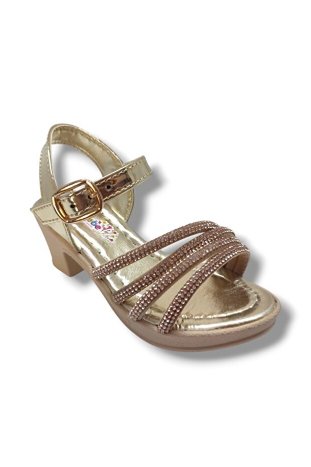 Yıldız Bebe 484-25 Stone Heeled Girl's Sandals 25-30