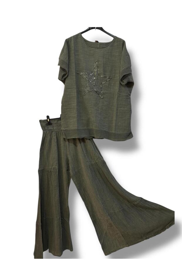 Women's Starry Linen Combination