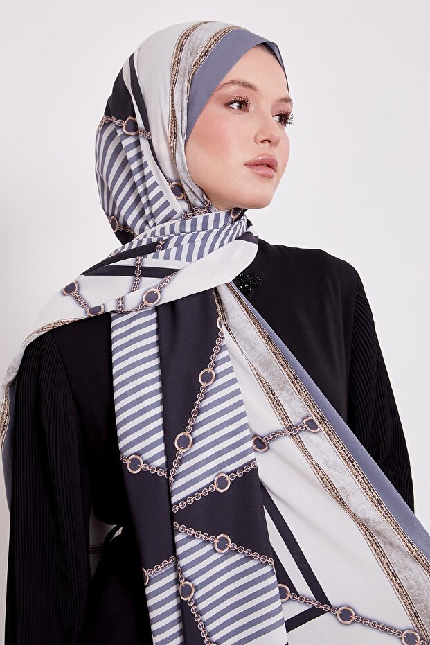 شال الحب بنمط السلسلة - 1