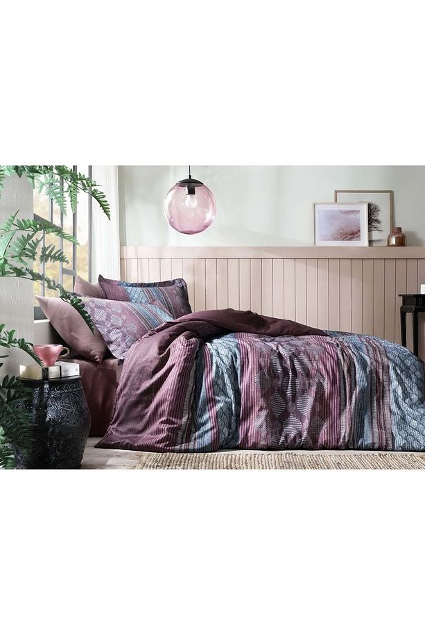 Özdilek Ranforce Tek Kişilik Nevresim Takımı-Mimbre Bordo - 3