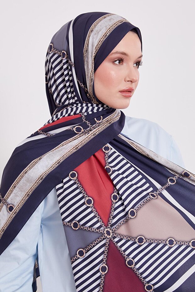 شال الحب بنمط السلسلة - 1