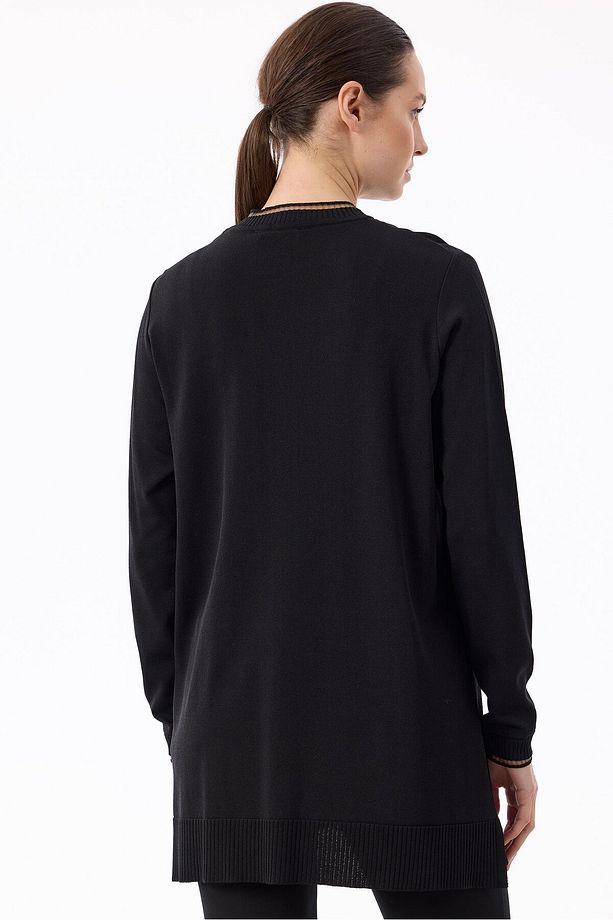 Fırfır Detaylı Rayon Tunik SİYAH - 4
