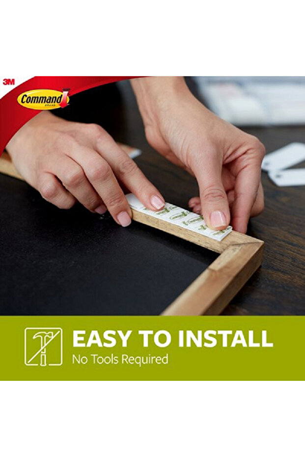 8 أزواج من شرائط تعليق الصور باللون الأبيض الصغير - 3