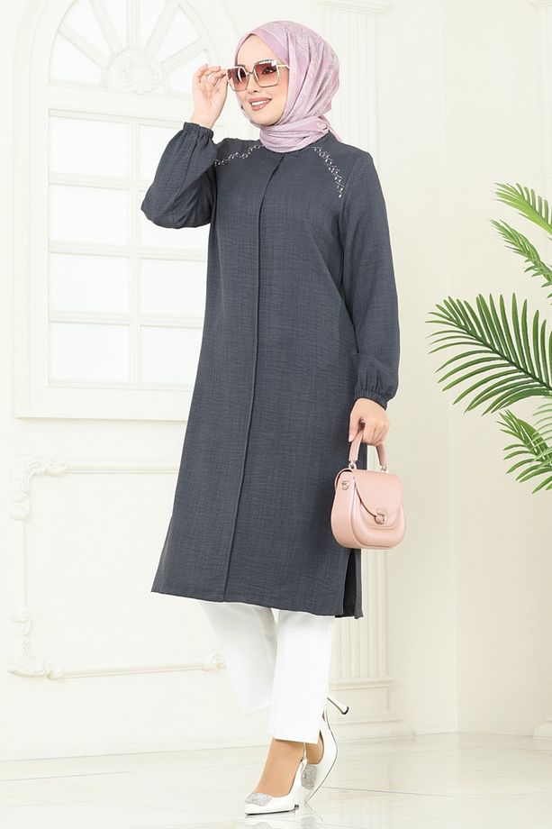 Omzu Taşlı Sofia Tunik 3124HBS856 Antrasit - 1