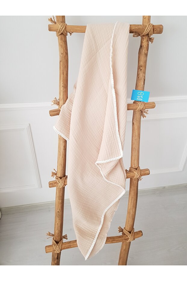 4 Layer 100% Cotton Baby Muslin Blanket White | Breathable Multi-Purpose Swaddle and Blanket | Plus Baby