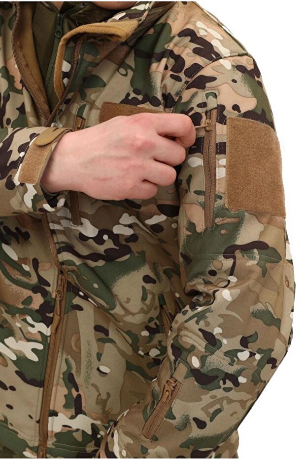 معطف سوفتشيل تكتيكي مقاوم للماء والرياح - 6