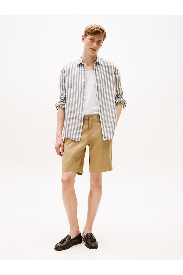 Regular Fit Stripe Linen Shirt - 4
