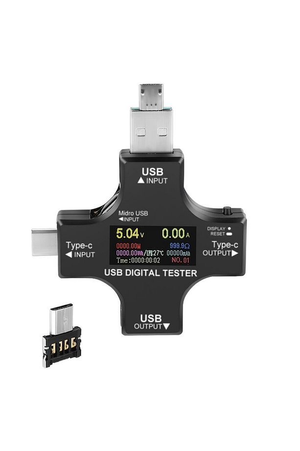 PM-26611 USB Tester Voltmetre Ampermetre Akım Göstergesi Multimetre Test Cihazı OTG Dest - 4