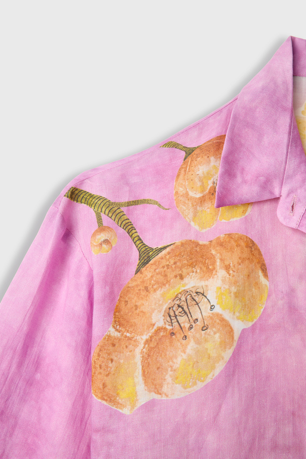 Desenli Keten Gömlek - 8